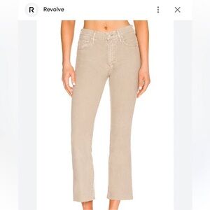 MOTHER cropped jeans-oxford tan